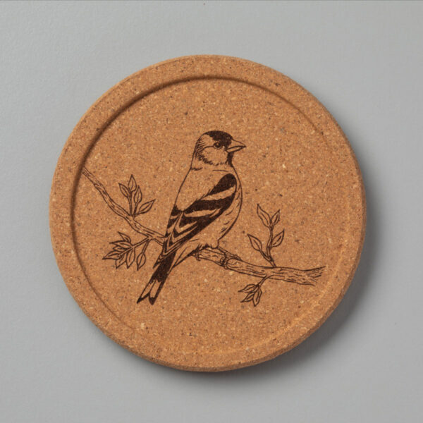 Goldfinch Natural Cork Coasters