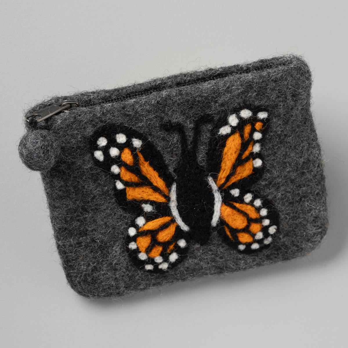 Felted Monarch Coin Purse