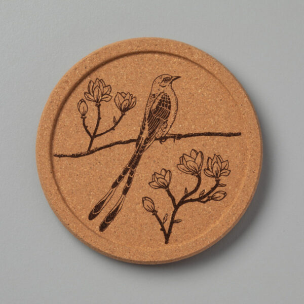 Scissortail Flycatcher Natural Cork Coasters