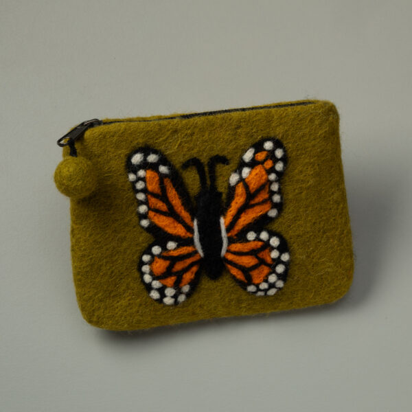 Felted Monarch Coin Purse - Image 3
